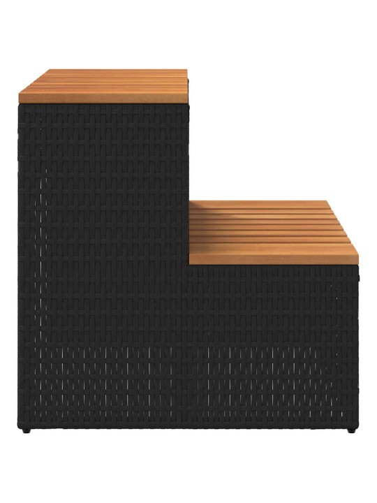 -kylpytynnyrivaihe musta 50x50x50,5 cm polyrottinki