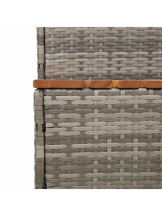 Hot tub step grey 50x50x50,5cm polyrottinki ja massiivi akaasia