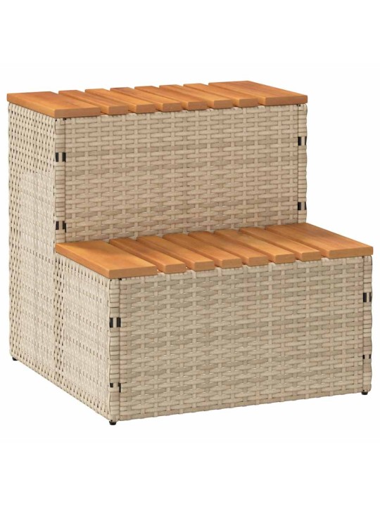 Hot tub step beige 50x50x50,5 cm polyrottinki