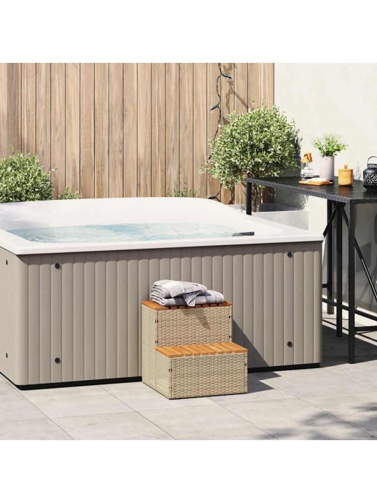 Hot tub step beige 50x50x50,5 cm polyrottinki