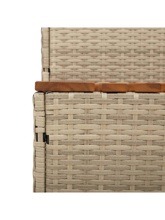 Hot tub step beige 100x50x50,5 cm polyrottinki kiinteä akaasia