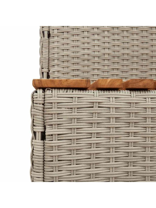 Hot tub step vaaleanharmaa 100x50x50,5 cm polyrottinki