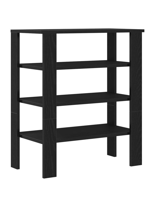 Kenkäteline musta 61x32x70 cm tekninen puu