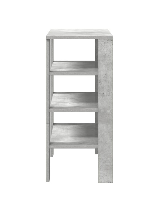 Kenkäteline betoninharmaa 61x32x70 cm tekninen puu