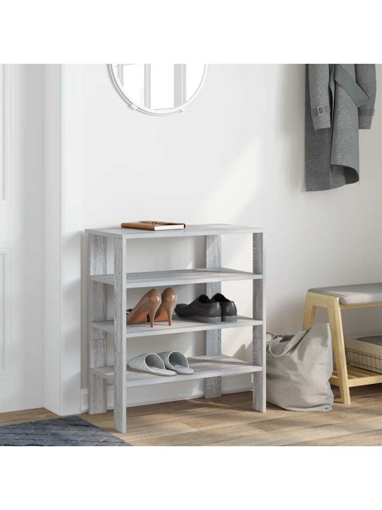 Kenkäteline harmaa sonoma 61x32x70 cm tekninen puu