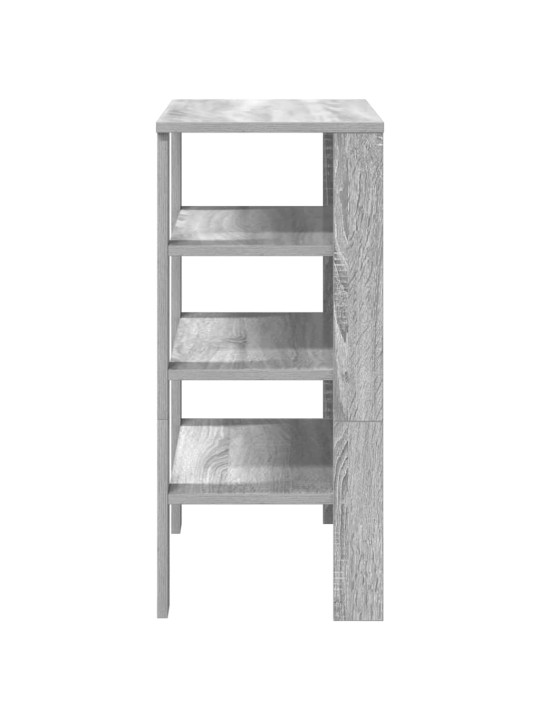 Kenkäteline harmaa sonoma 61x32x70 cm tekninen puu
