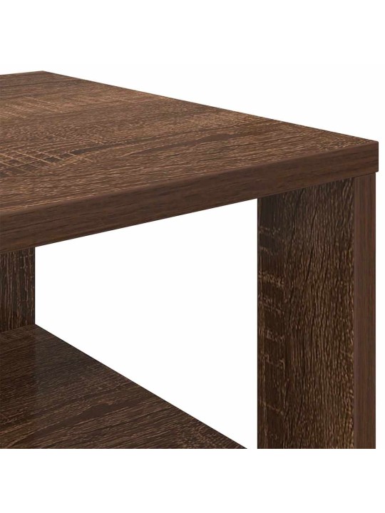Kenkäteline ruskea tammi 61x32x70 cm tekninen puu