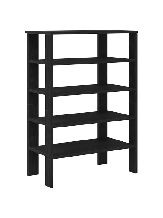 Kenkäteline musta 61x32x87,5 cm tekninen puu