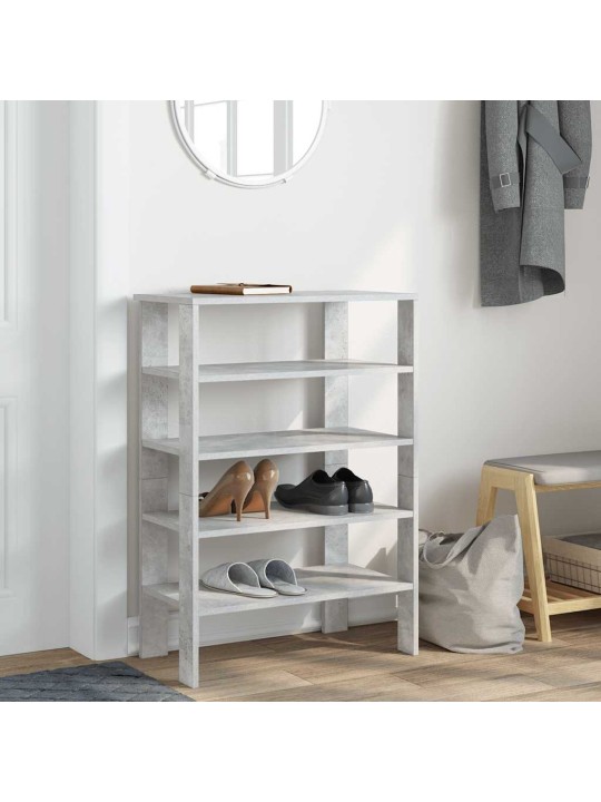 Kenkäteline betoninharmaa 61x32x87,5 cm tekninen puu