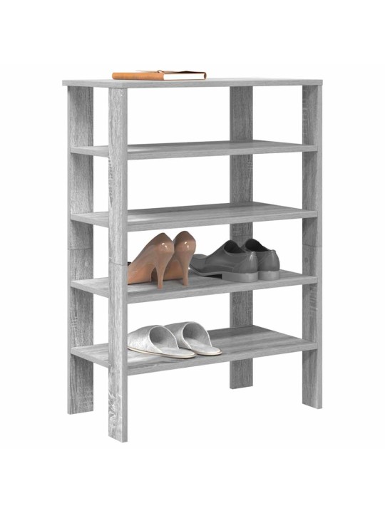 Kenkäteline harmaa sonoma 61x32x87,5 cm tekninen puu