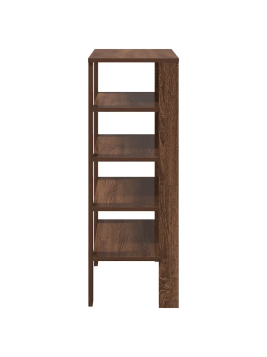 Kenkäteline ruskea tammi 61x32x87,5 cm tekninen puu