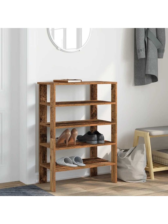 Kenkäteline vanhaa puuta 61x32x87,5 cm tekninen puu