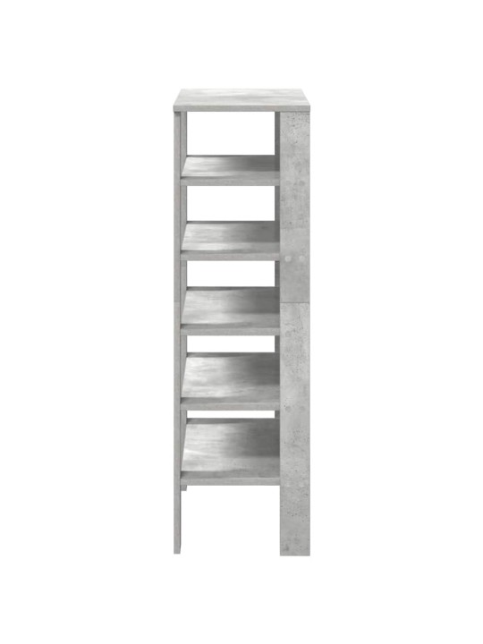 Kenkäteline betoninharmaa 61x32x105 cm tekninen puu