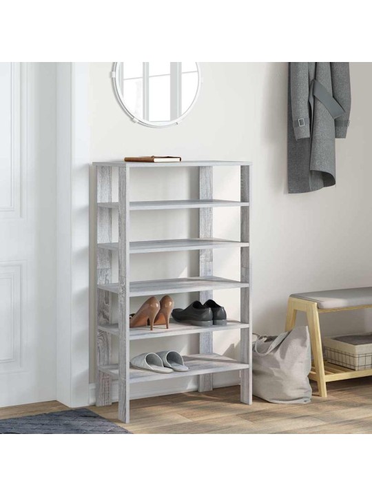 Kenkäteline harmaa sonoma 61x32x105 cm tekninen puu