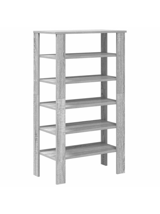 Kenkäteline harmaa sonoma 61x32x105 cm tekninen puu