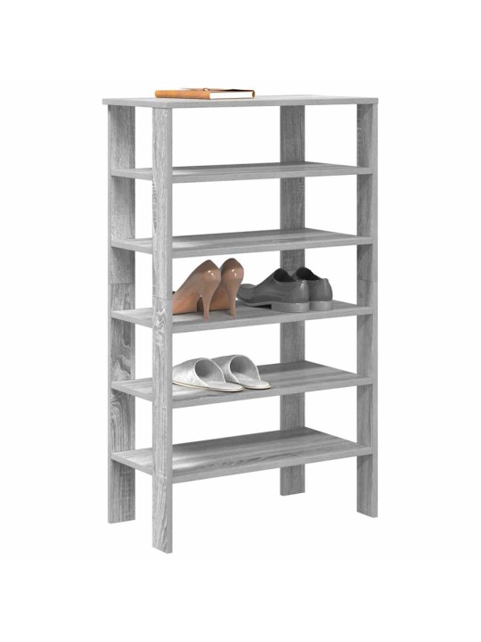 Kenkäteline harmaa sonoma 61x32x105 cm tekninen puu