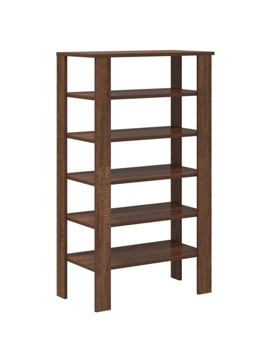 Kenkäteline ruskea tammi 61x32x105 cm tekninen puu