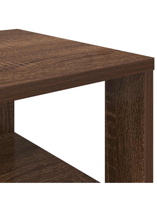 Kenkäteline ruskea tammi 61x32x105 cm tekninen puu