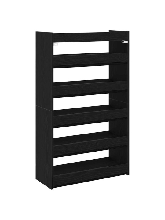Kenkäteline musta 60x25x100 cm tekninen puu