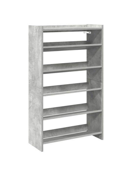Kenkäteline betoninharmaa 60x25x100 cm tekninen puu