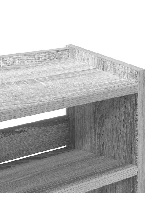 Kenkäteline harmaa sonoma 60x25x100 cm tekninen puu