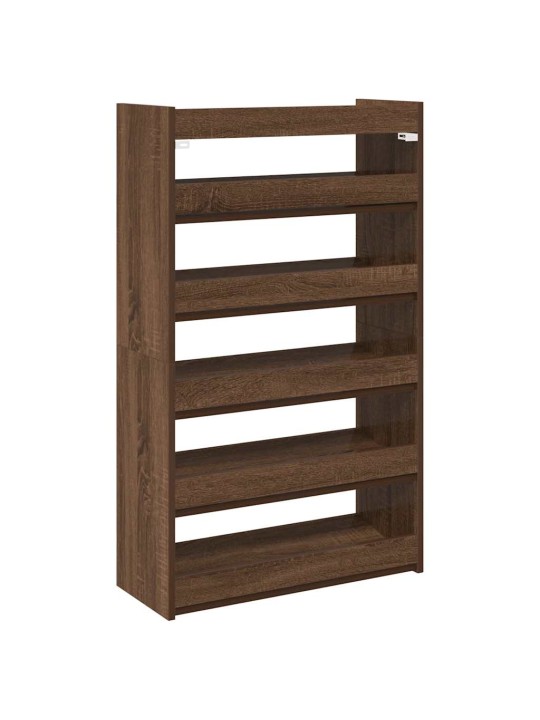 Kenkäteline ruskea tammi 60x25x100 cm tekninen puu