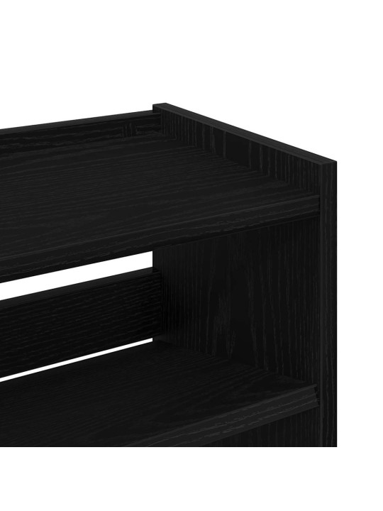 Kenkäteline musta 60x25x81 cm tekninen puu