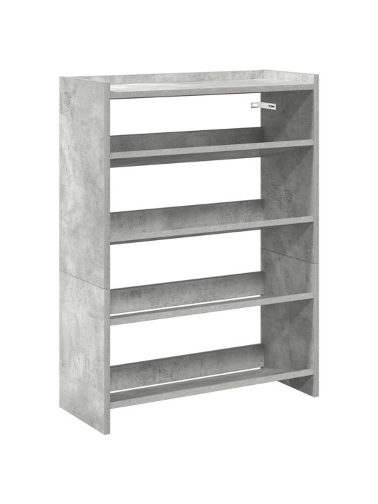 Kenkäteline betoninharmaa 60x25x81 cm tekninen puu