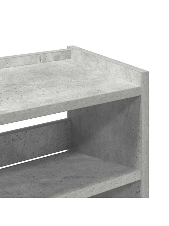 Kenkäteline betoninharmaa 60x25x81 cm tekninen puu