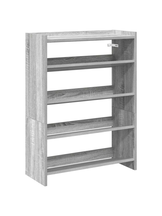 Kenkäteline harmaa sonoma 60x25x81 cm tekninen puu