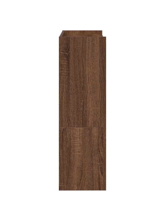 Kenkäteline ruskea tammi 60x25x81 cm tekninen puu