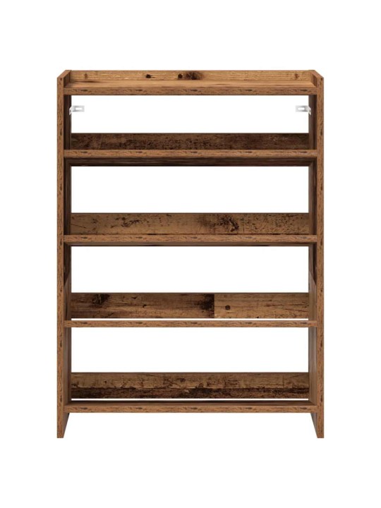 Kenkäteline vanhaa puuta 60x25x81 cm lastulevy