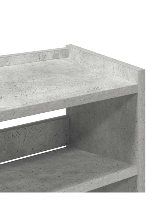 Kenkäteline betoninharmaa 60x25x62 cm tekninen puu
