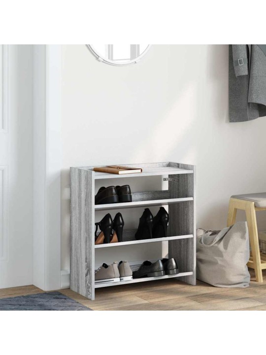 Kenkäteline harmaa sonoma 60x25x62 cm tekninen puu