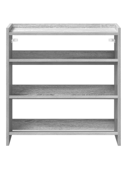 Kenkäteline harmaa sonoma 60x25x62 cm tekninen puu