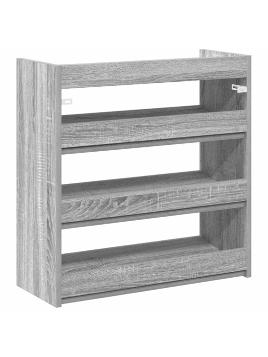 Kenkäteline harmaa sonoma 60x25x62 cm tekninen puu