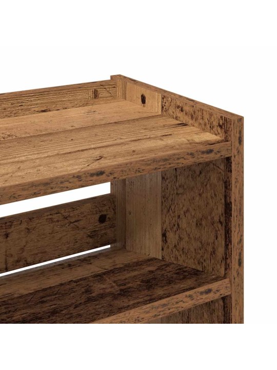 Kenkäteline vanhaa puuta 60x25x62 cm lastulevy