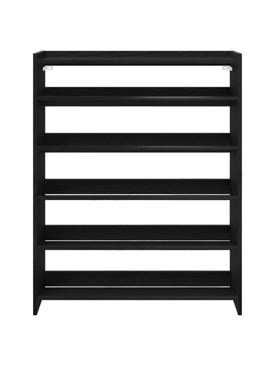 Kenkäteline musta 80x25x100 cm tekninen puu