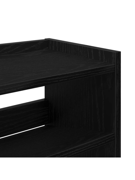 Kenkäteline musta 80x25x100 cm tekninen puu