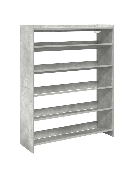Kenkäteline betoninharmaa 80x25x100 cm tekninen puu