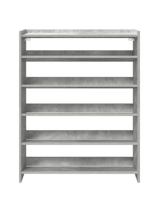 Kenkäteline betoninharmaa 80x25x100 cm tekninen puu
