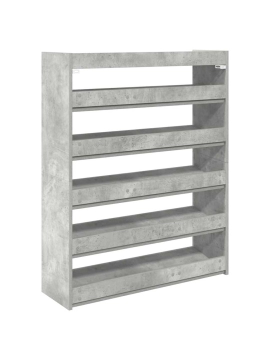 Kenkäteline betoninharmaa 80x25x100 cm tekninen puu