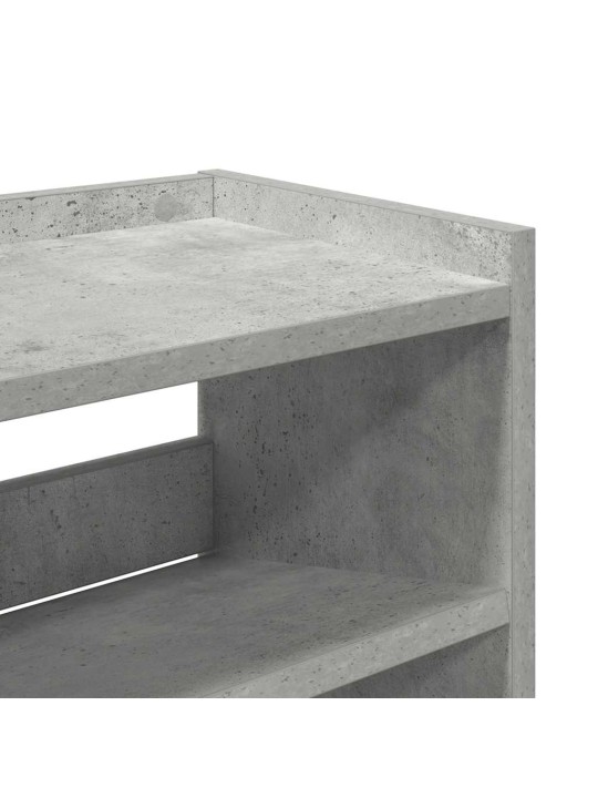 Kenkäteline betoninharmaa 80x25x100 cm tekninen puu