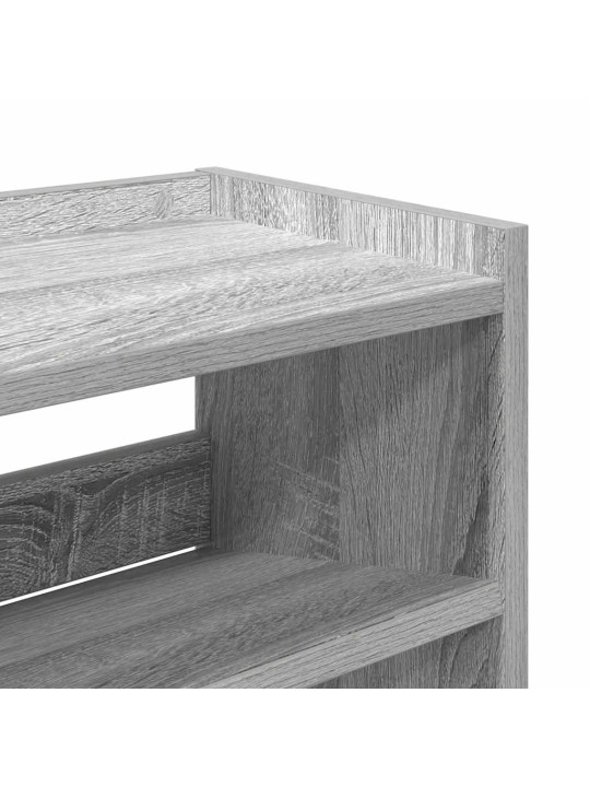 Kenkäteline harmaa sonoma 80x25x100 cm tekninen puu