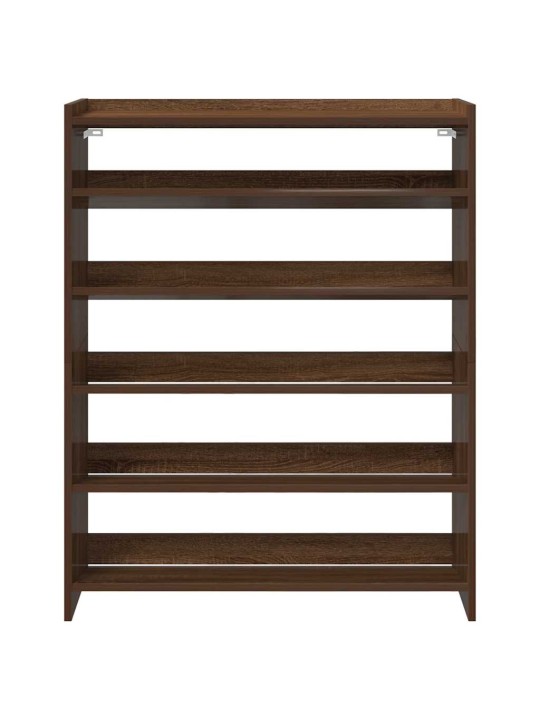Kenkäteline ruskea tammi 80x25x100 cm tekninen puu