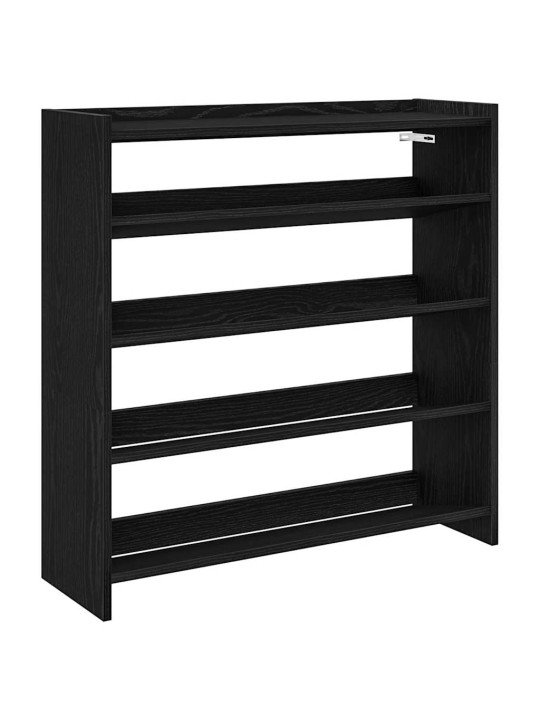 Kenkäteline musta 80x25x81 cm tekninen puu