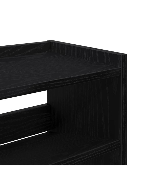 Kenkäteline musta 80x25x81 cm tekninen puu