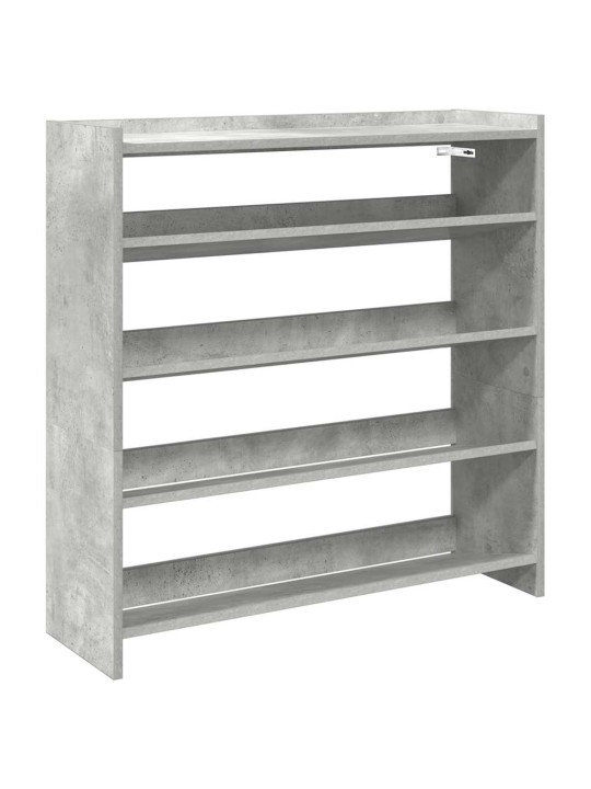 Kenkäteline betoninharmaa 80x25x81 cm tekninen puu