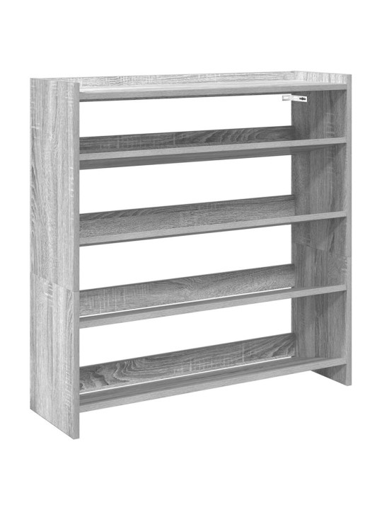 Kenkäteline harmaa sonoma 80x25x81 cm tekninen puu