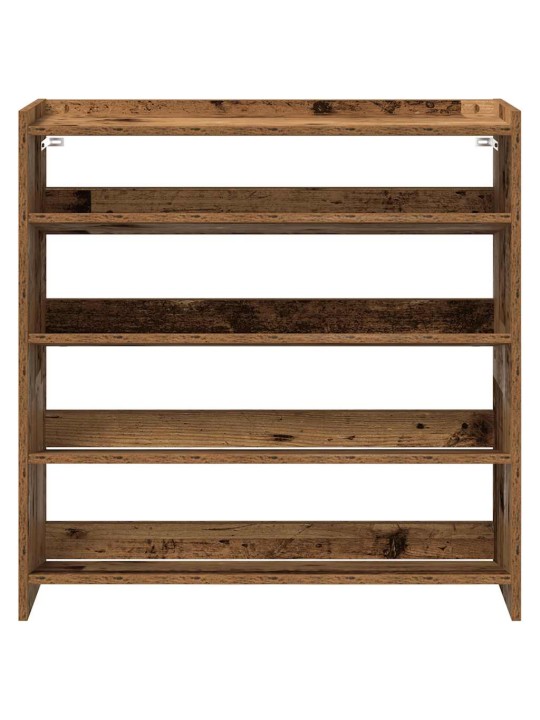 Kenkäteline ruskea tammi 80x25x81 cm tekninen puu